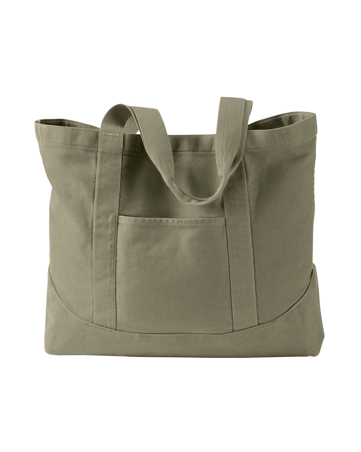 Pigment-Dyed Large Canvas Tote - Khaki Green