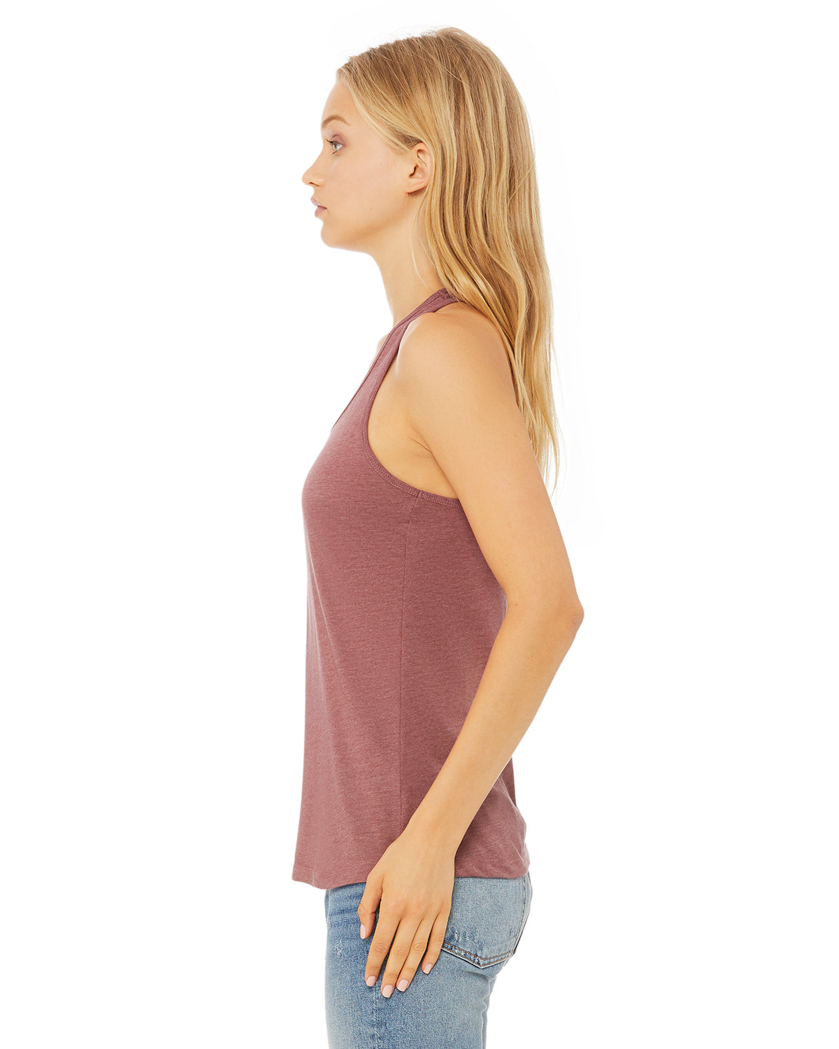 Women's Jersey Racerback Tank - Heather Mauve