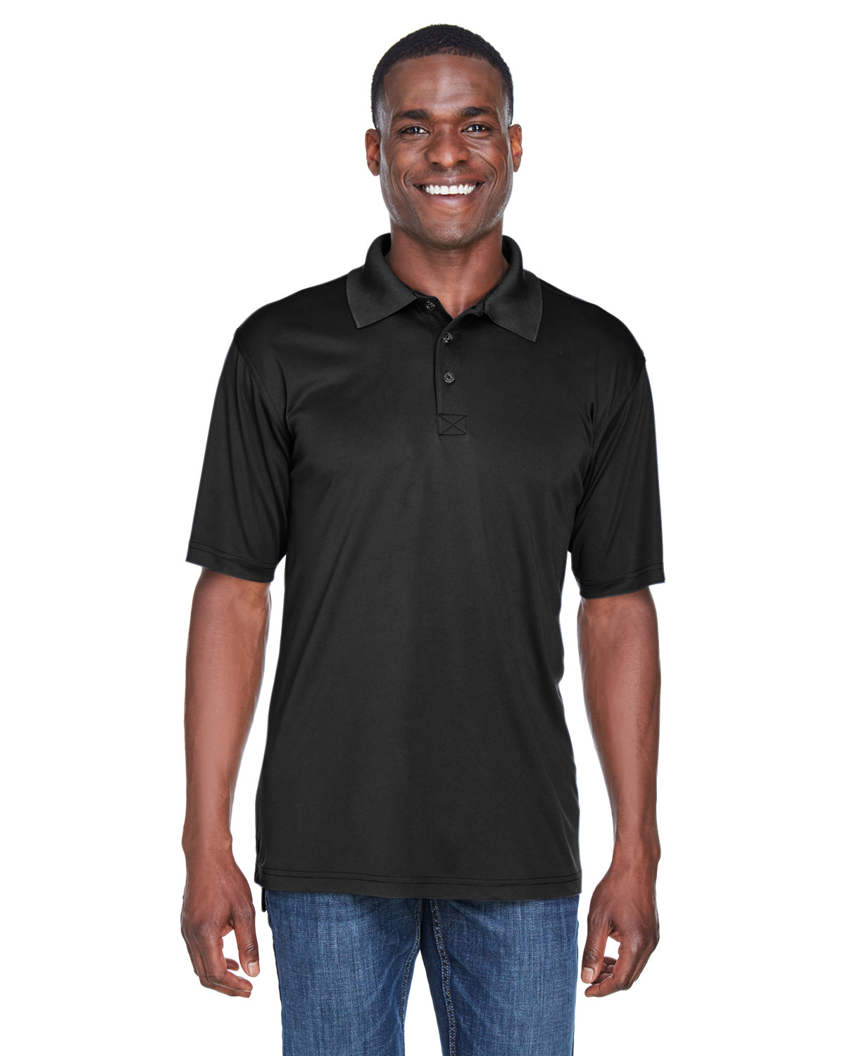 Men's Cool & Dry Sport Performance Interlock Polo - Black