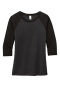 Women's Perfect Tri 3/4-Sleeve Raglan - Black / Black Fr