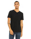 Bella + Canvas 3655C - Unisex Jersey Short-Sleeve V-Neck T-Shirt - Solid Black Slub