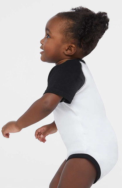 Infant Baseball Bodysuit - White / Black