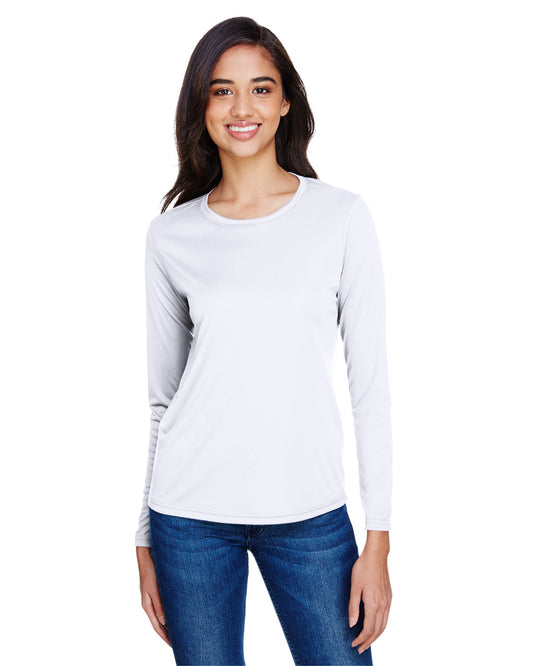 Women's Long Sleeve Cooling Performance Crew Shirt - White