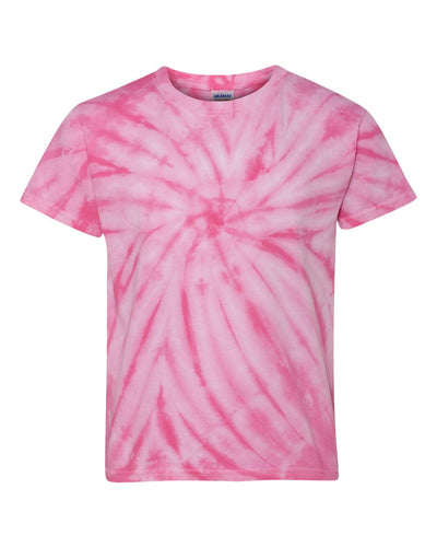 Youth Cyclone Vat-Dyed Pinwheel Short Sleeve T-Shirt - Pink