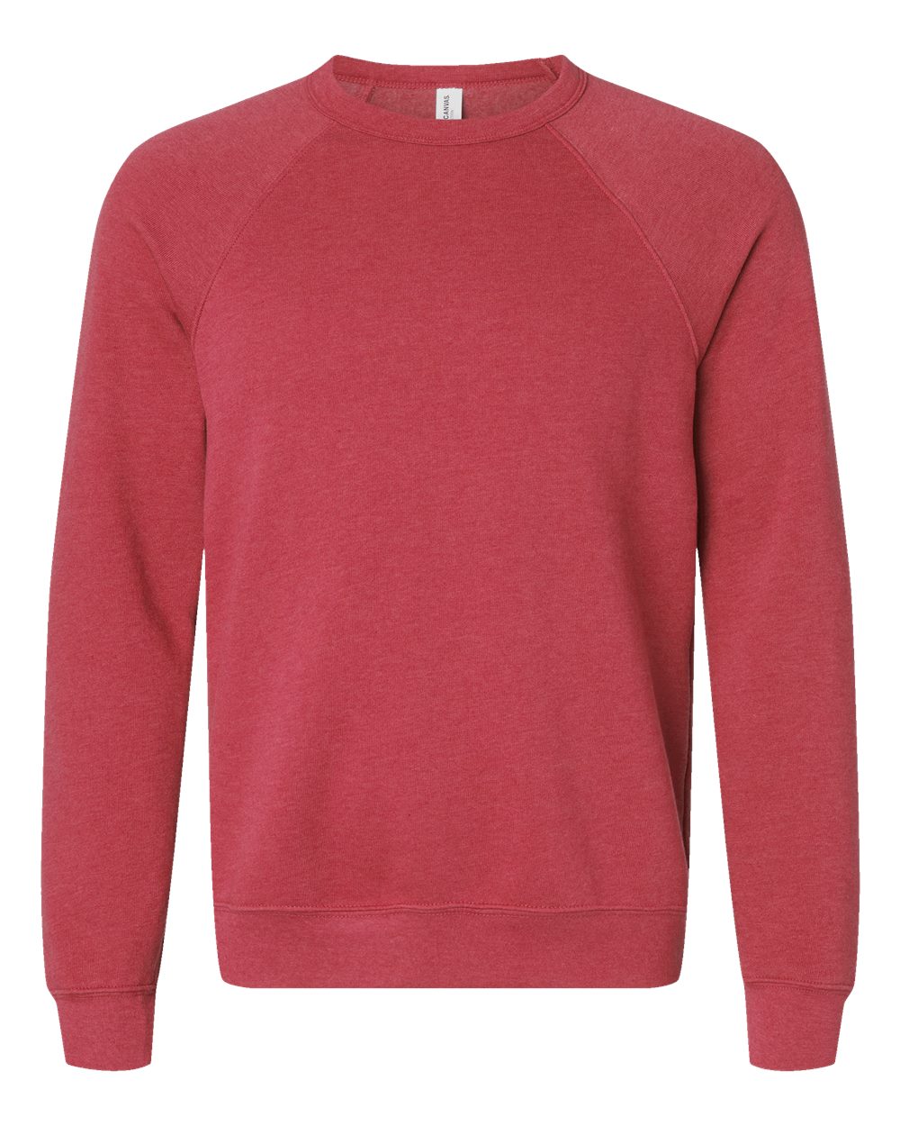 Unisex Sponge Fleece Raglan Sweatshirt - Heather Red