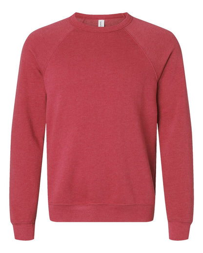 Unisex Sponge Fleece Raglan Sweatshirt - Heather Red