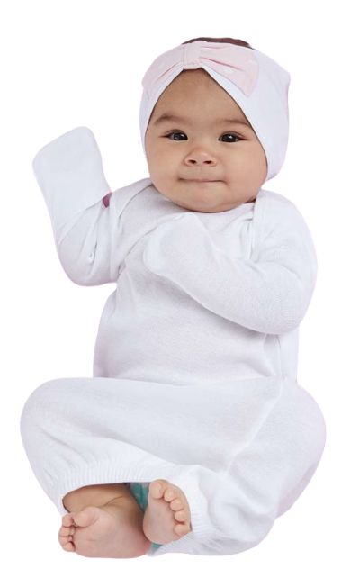 Infant Baby Rib Layette - White
