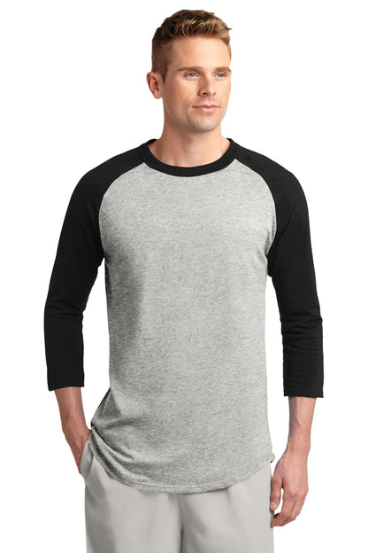 Unisex Colorblock Raglan Jersey - Heather / Gray / Black