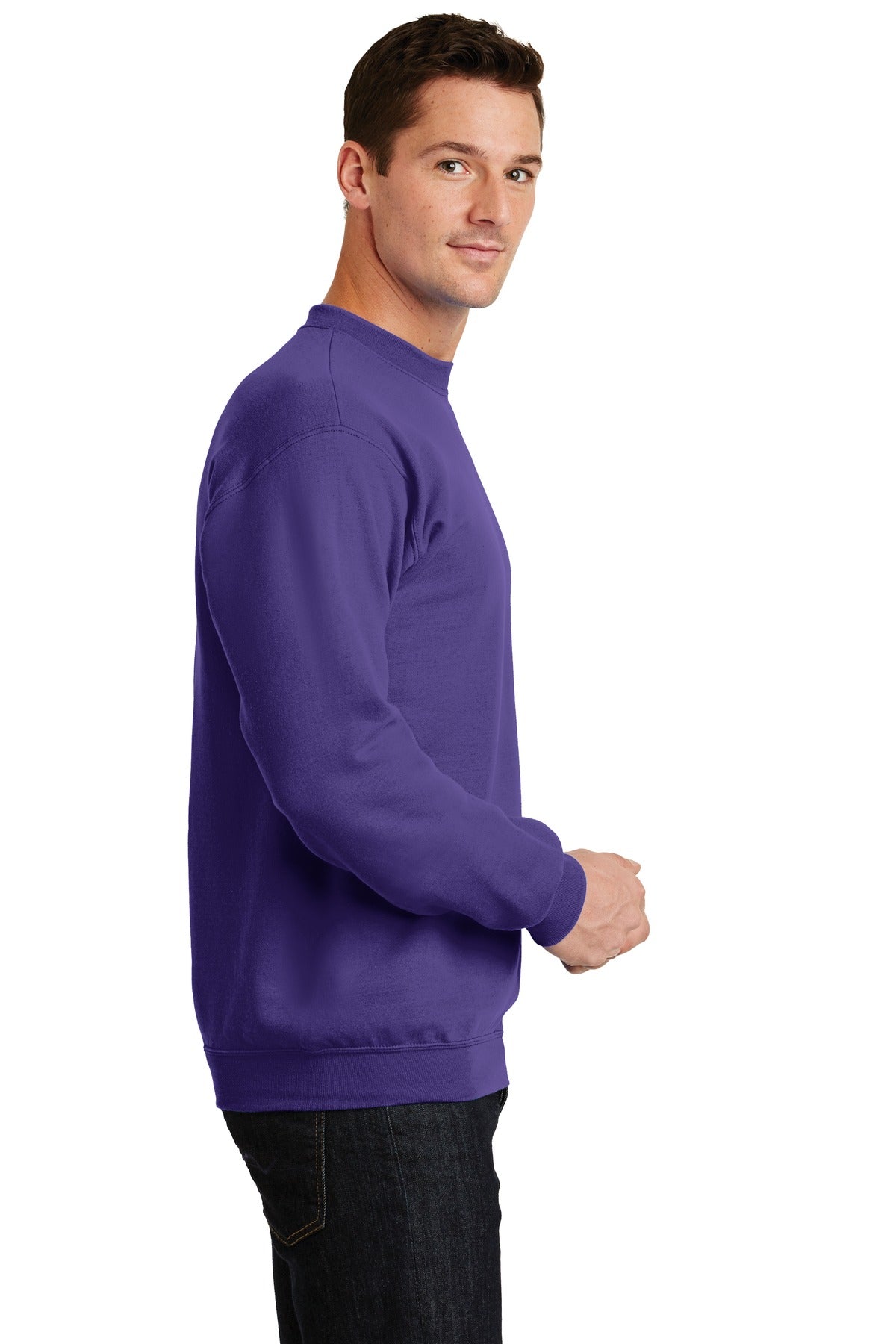 Unisex Core Fleece Crewneck Sweatshirt - Purple