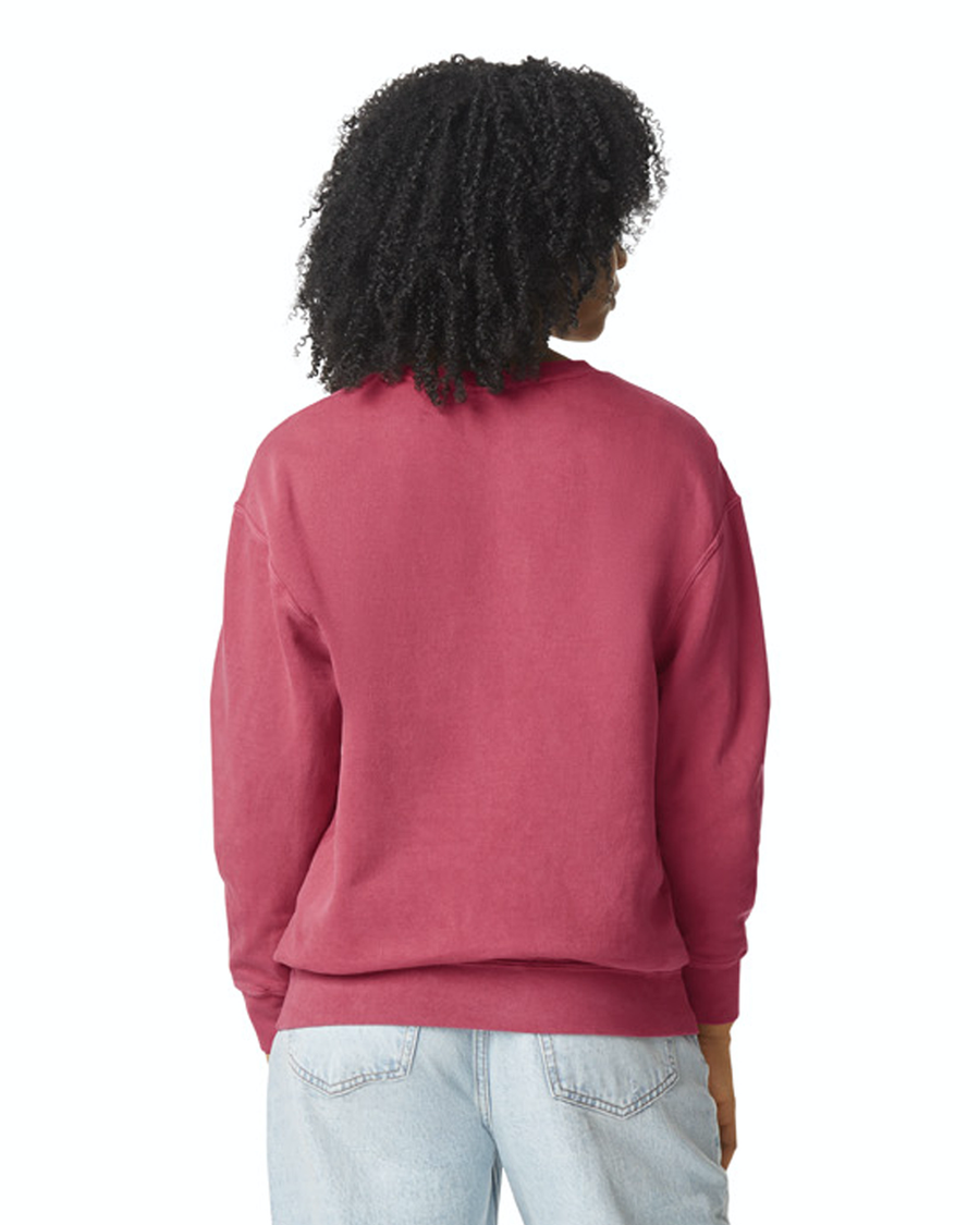 Unisex Lighweight Cotton Crewneck Sweatshirt - Crimson