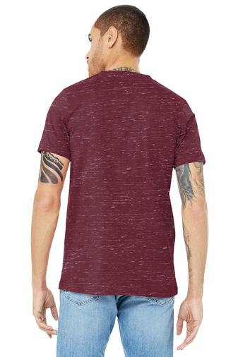Unisex Jersey Short-Sleeve V-Neck T-Shirt - Maroon Marble