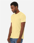 BELLA + CANVAS 3413 Pale Yellow Triblend — on model side