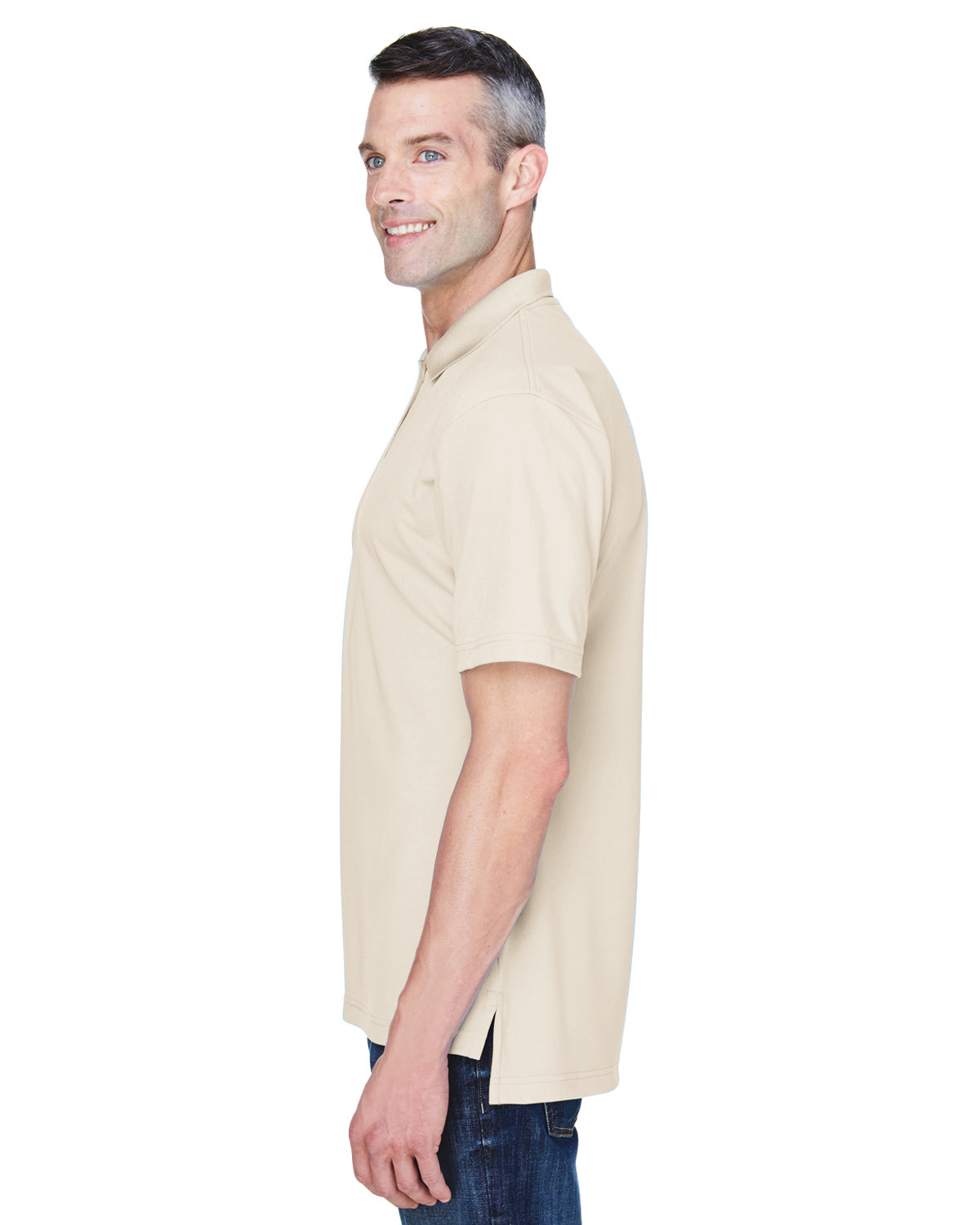 Men's Cool & Dry Stain-Release Performance Polo - Stone