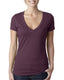 Next Level 6640 - Women's CVC Deep V - Plum
