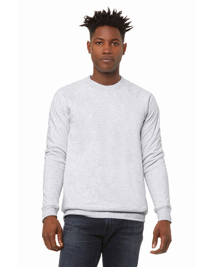 Unisex Sponge Fleece Raglan Sweatshirt - Ash