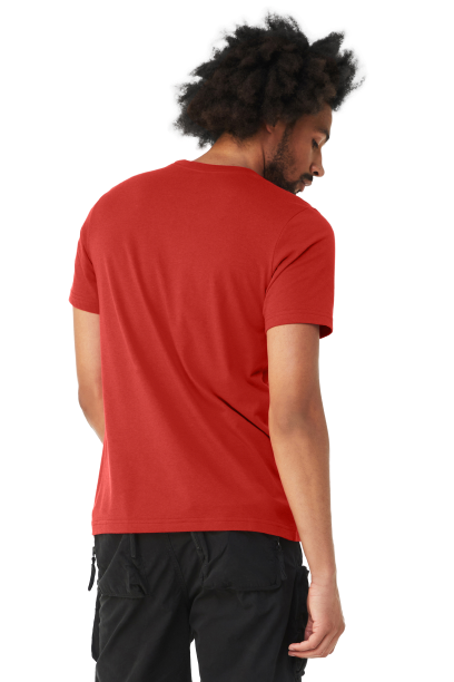 Unisex Heather CVC T-Shirt - Solid Red Blend
