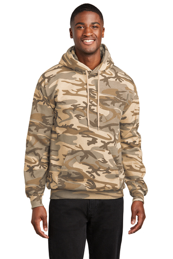 Unisex Core Fleece Camo Pullover Hoodie - Desert Camo