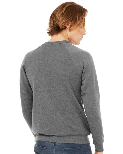 BELLA + CANVAS 3901 Deep Heather — on model back
