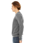 BELLA + CANVAS 3901 Deep Heather — on model side