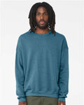 BELLA + CANVAS 3945 Heather Deep Teal — on model front
