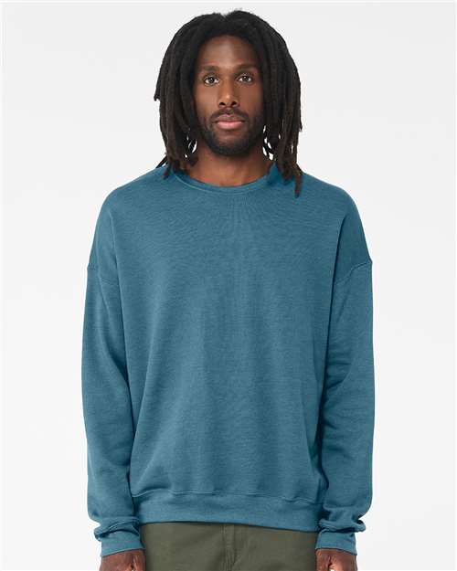 BELLA + CANVAS 3945 Heather Deep Teal — on model front