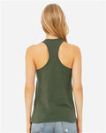 BELLA + CANVAS 6008 Military Green — on model back
