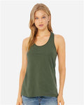 BELLA + CANVAS 6008 Military Green — on model front
