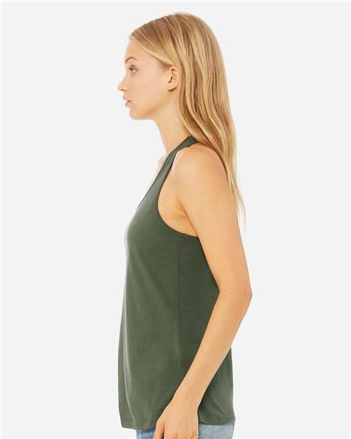 BELLA + CANVAS 6008 Military Green — on model side