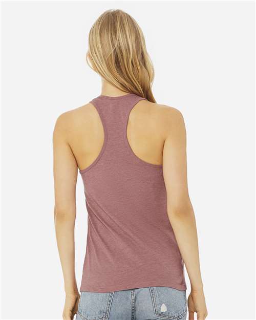 BELLA + CANVAS 6008 Heather Mauve — on model back