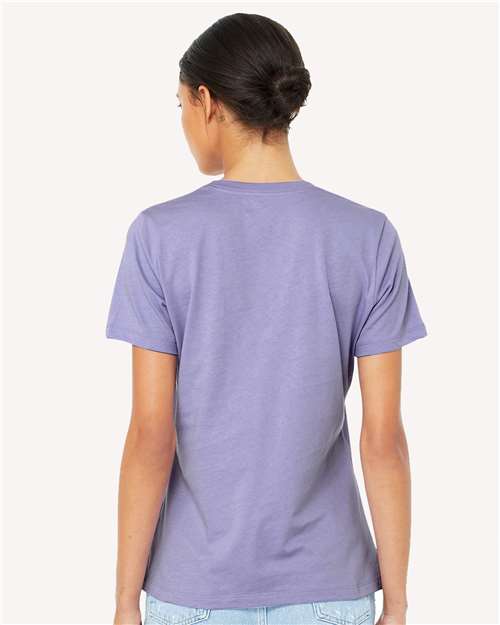 BELLA + CANVAS 6400 Dark Lavender — on model back
