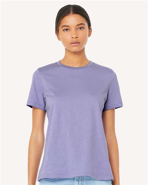 BELLA + CANVAS 6400 Dark Lavender — on model front