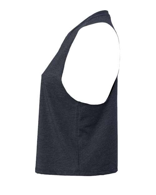 BELLA + CANVAS 6682 Heather Navy — direct side
