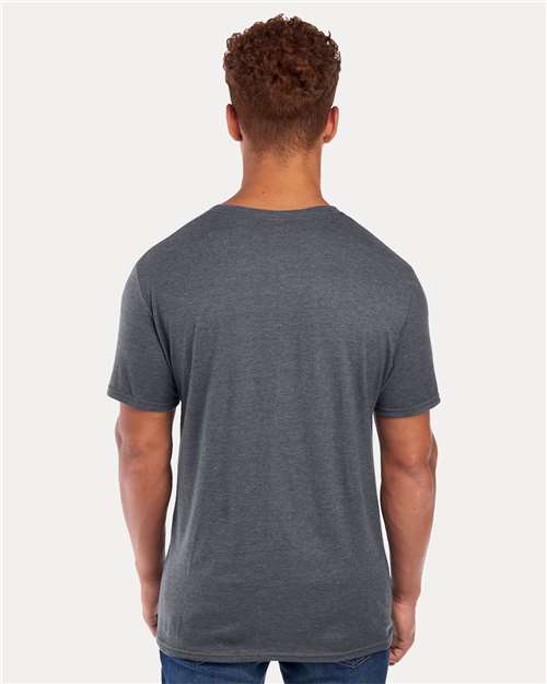 JERZEES 560MR Charcoal Heather — on model back
