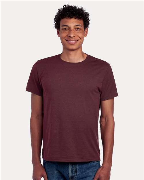 JERZEES 560MR Maroon Heather — on model front