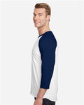 JERZEES 560RR White/ J. Navy — on model side