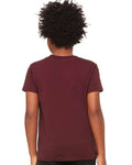 BELLA + CANVAS 3001Y Maroon — on model back