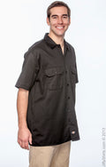 Unisex Short-Sleeve Work Shirt - Black