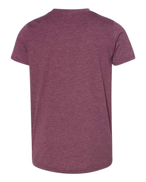 BELLA + CANVAS 3413Y Maroon Triblend — back