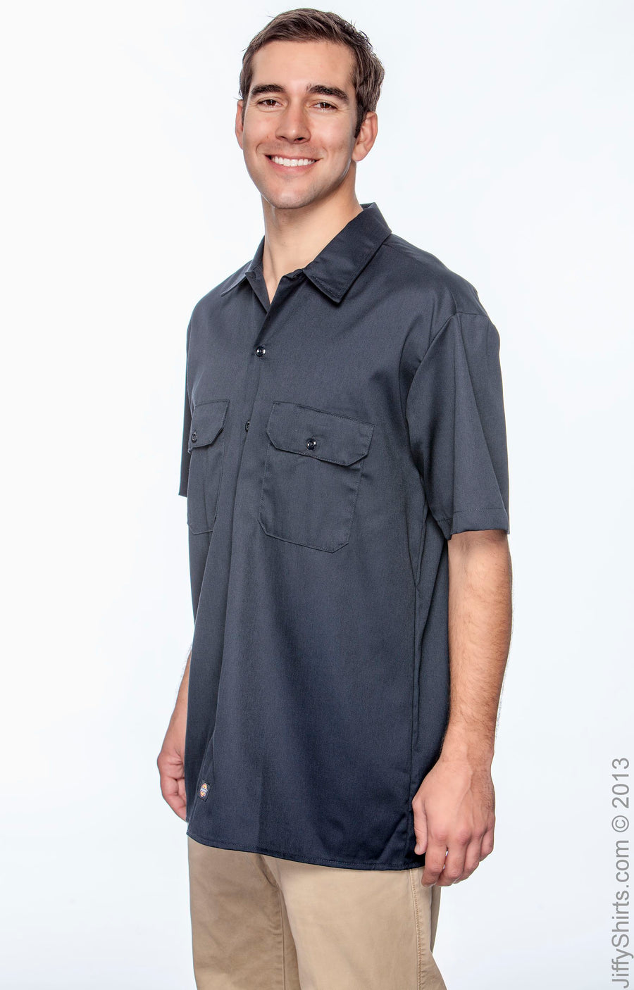Unisex Short-Sleeve Work Shirt - Dark Navy