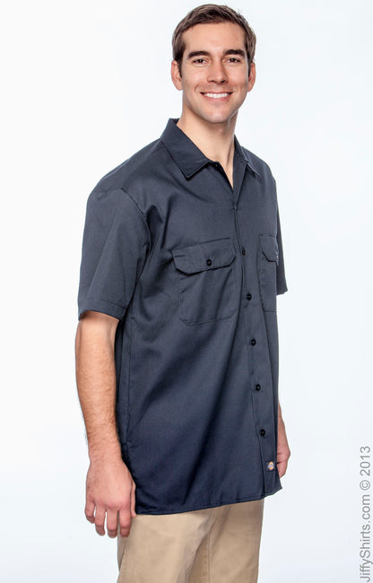 Unisex Short-Sleeve Work Shirt - Dark Navy