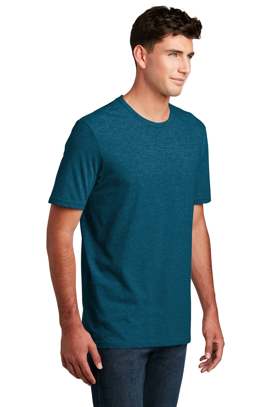 Unisex Perfect Blend Tee - Deep Turquoise Fleck