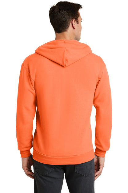 Unisex Core Fleece Full-Zip Hoodie - Neon Orange