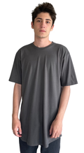 Men's Cotton Long Body Crew - Heavy Metal