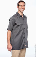 Unisex Short-Sleeve Work Shirt - Charcoal