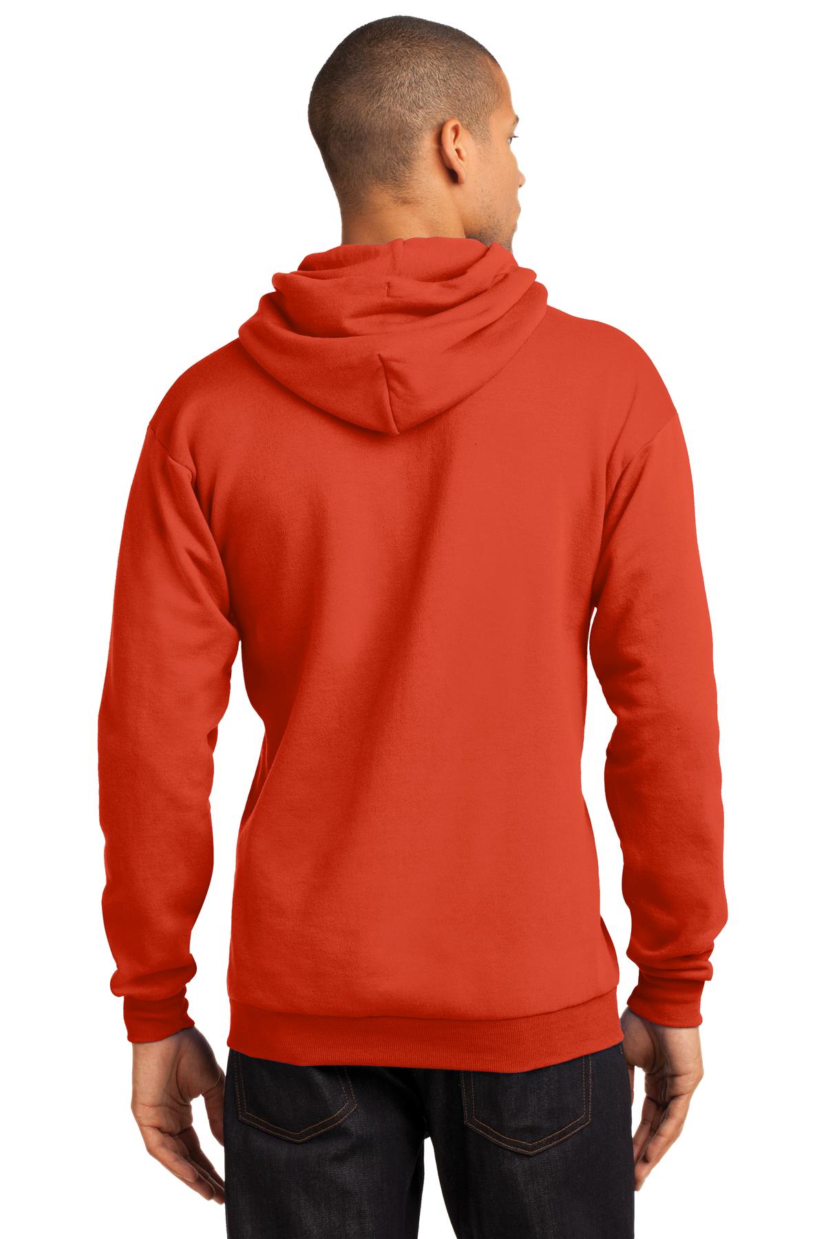 Unisex Core Fleece Pullover Hoodie - Orange