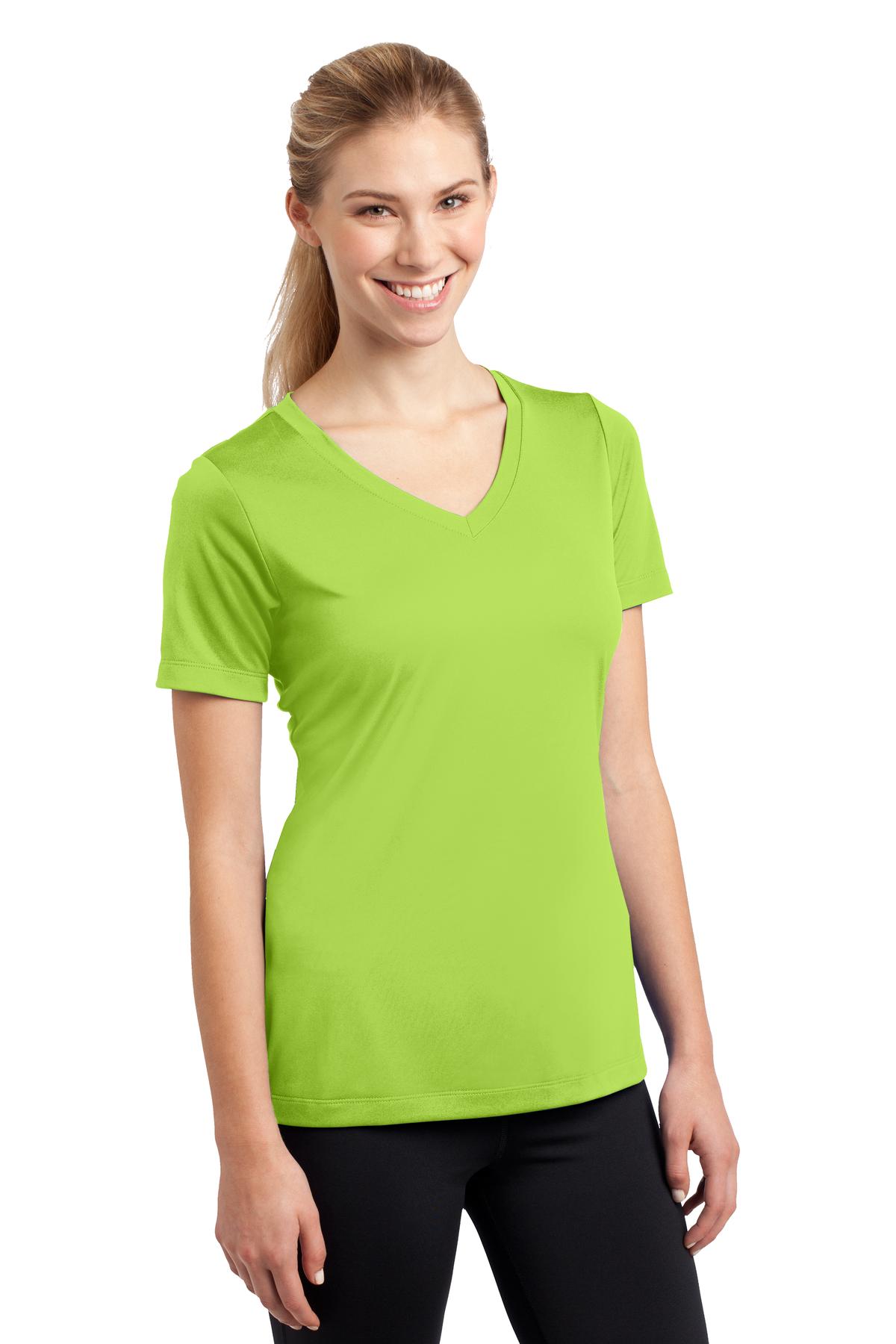 Women's PosiCharge Competitor V-Neck Tee - Lime Shock