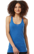 Women's Slim Fit Poly-Rich Racerback Tank - Heather Royal
