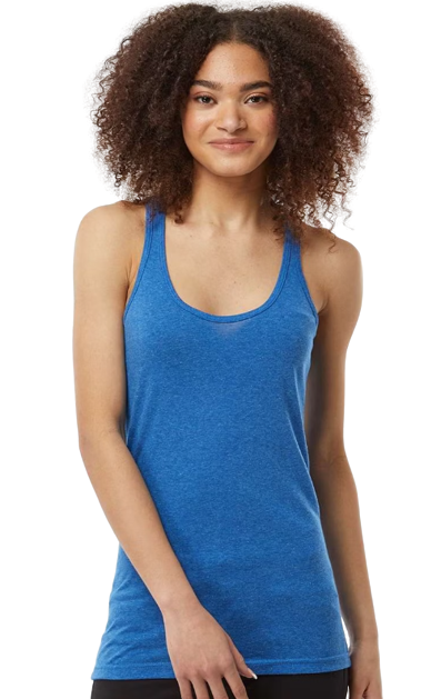Women's Slim Fit Poly-Rich Racerback Tank - Heather Royal