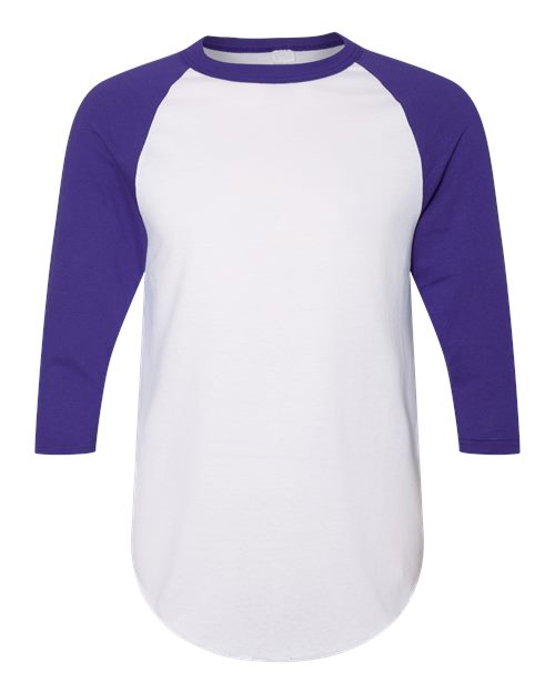 Augusta Sportswear 4420 White/ Purple — front