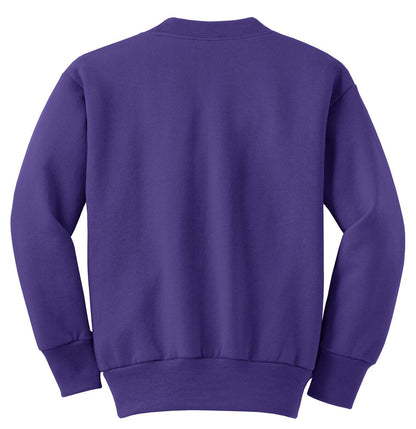 Youth Core Fleece Crewneck Sweatshirt - Purple
